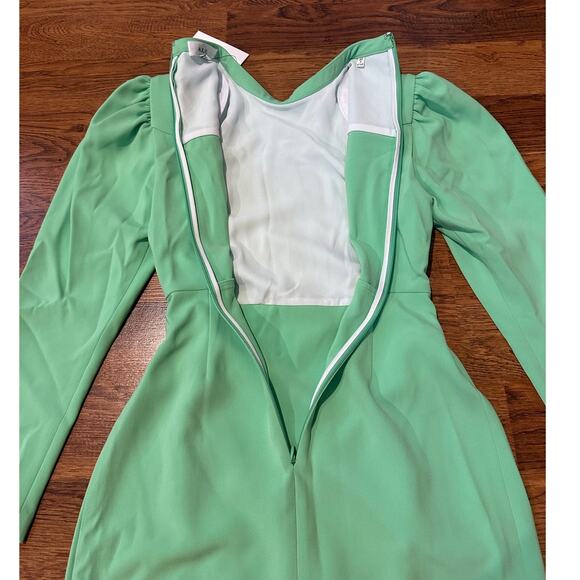 A.L.C. Women's Cady Jane Ruched Long Sleeve Mini Dress Mint Size 00 NWT Modern - Picture 3 of 11
